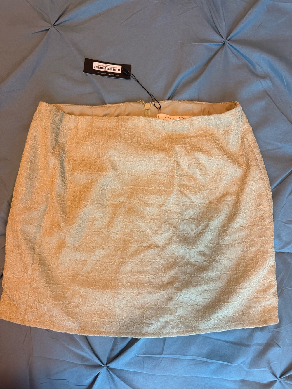 Et Clet Sage Colored Mini Skirt - Women's